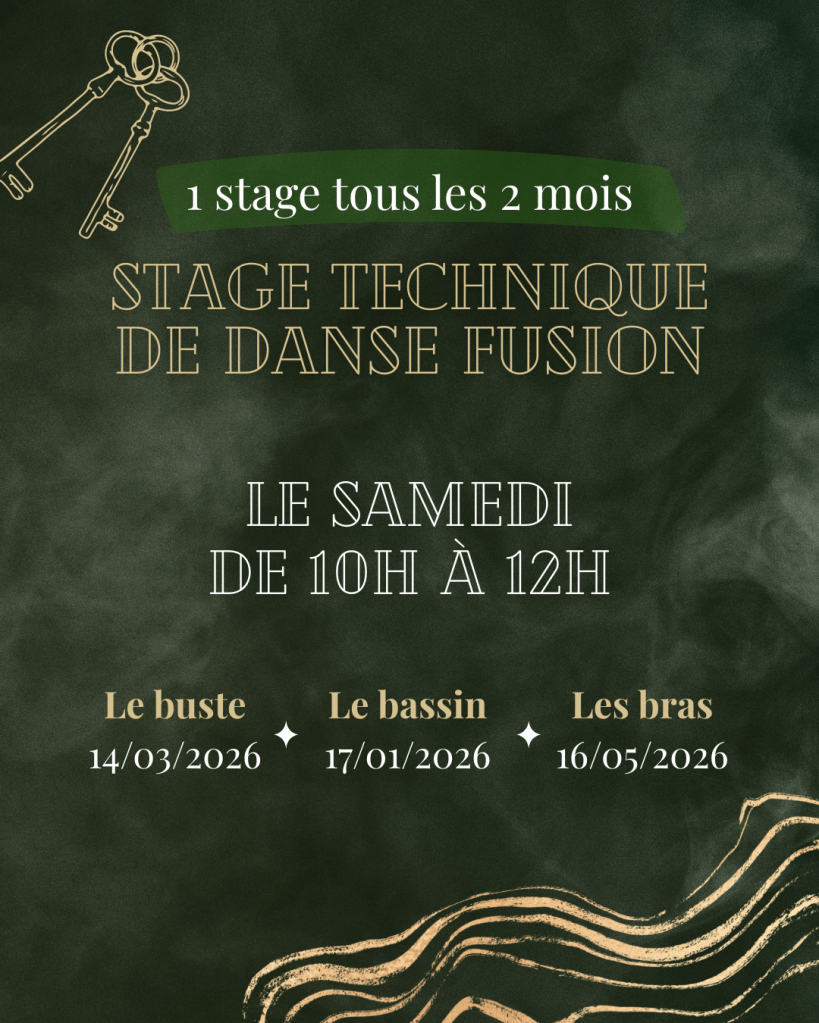 Le samedi de 10h à 12h. Le buste: 14/03/2026, le bassin: 17/01/2026, les bras: 16/05/2026.