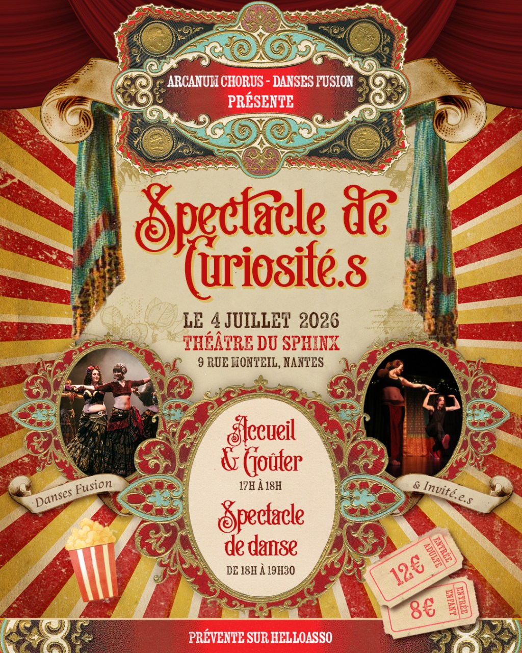 Spectacle de curiosités 4 juillet 2026 au Théâtre de du Sphinx à Nantes